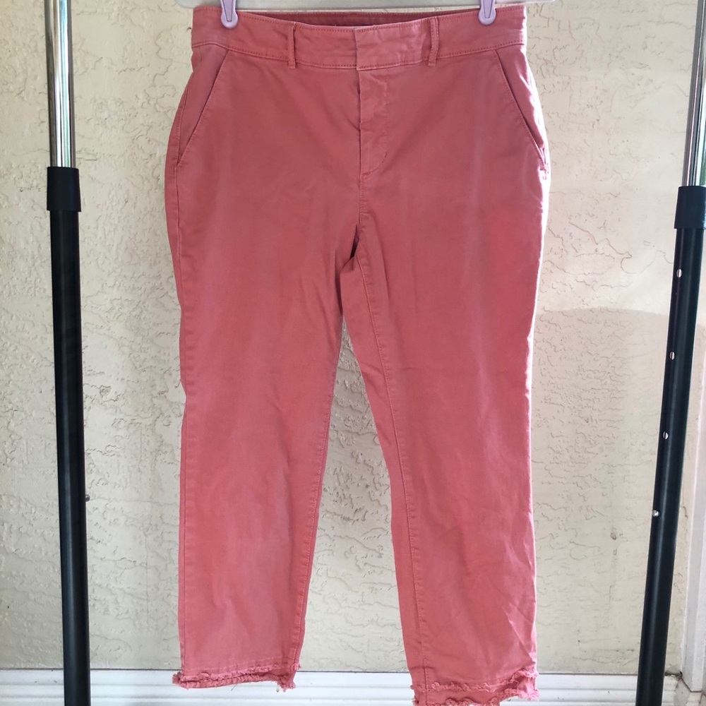 LOFT Petite Frayed Girlfriend Chinos